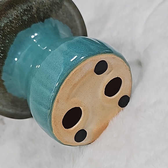 Ceramic Teal/Brown Decor Mushroom - Picture 3 of 4